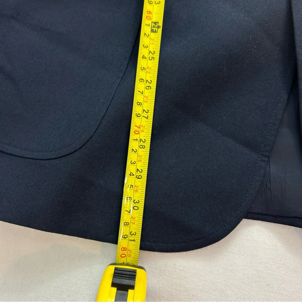 David Taylor 42R Blazer Wool Blend Navy Blue Gold Button Lined‎ Vented Nautical